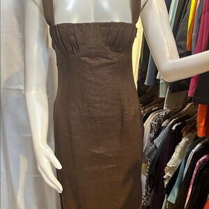 SIR. Bettina midi dress Brown